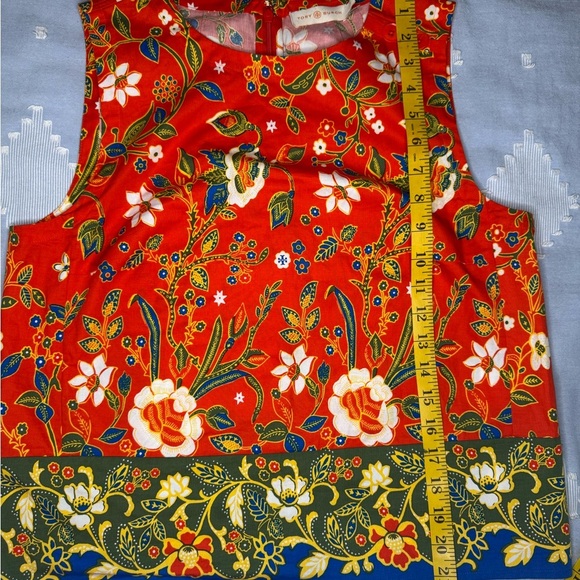 Tory Burch Red and Yellow Boxy Floral Tank Top - Picture 14 of 14